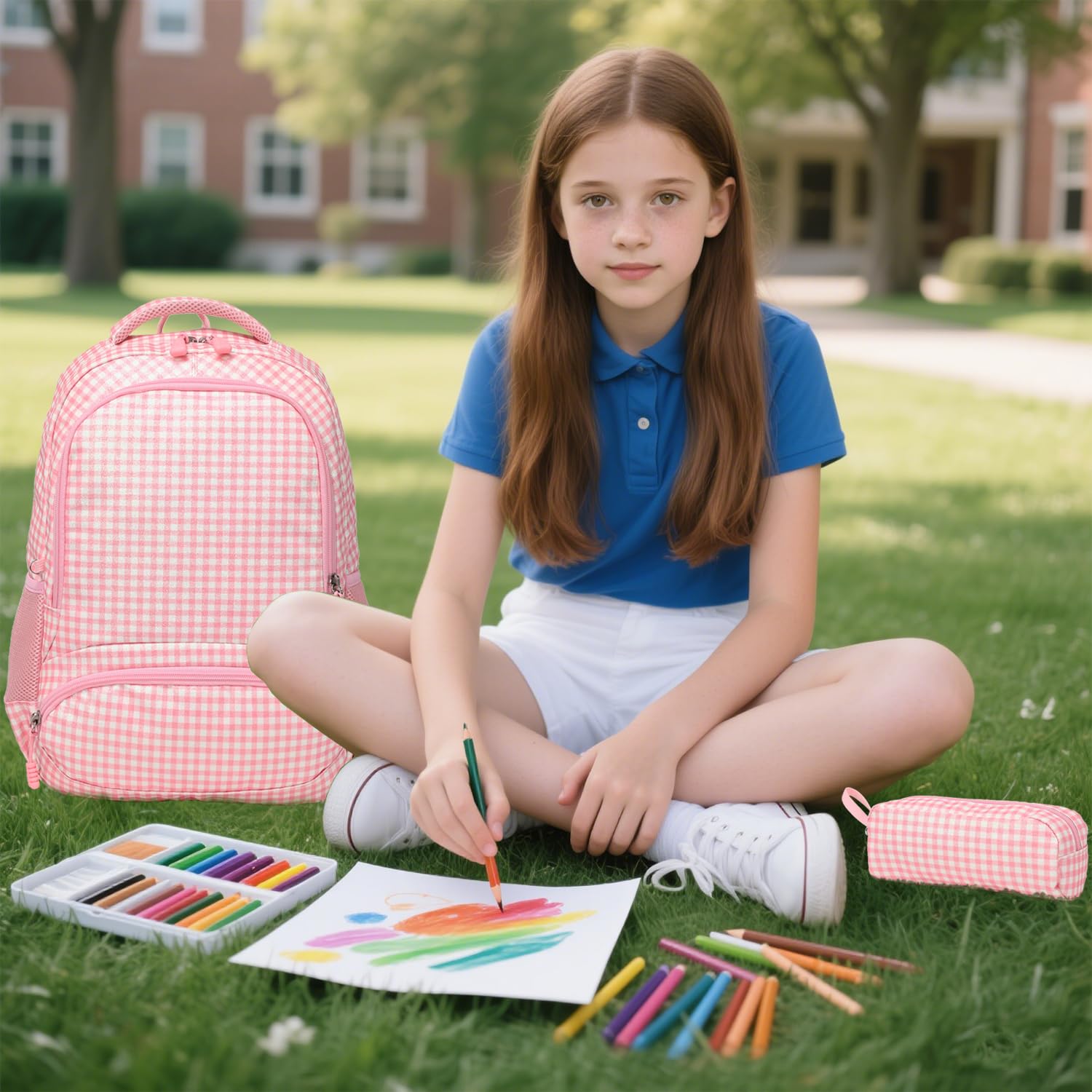 Kimwadalh Mochilas Primaria Niñas Purpurina Mochila Escolare Niña para la Escuela 1-3 Grado Girls Backpack 3 en 1 Juegos de Bolsas Escolares Primarias