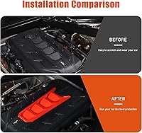 Vista 3 de TOYCIDFG Cubierta de ventilación para panel de cubierta de motor compatible con Chevrolet C8 Corvette Stingray Z06 2020-2025 accesorios de Rojo