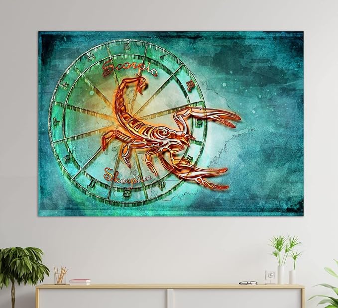 Scorpio Sign Canvas Print, Zodiac Wall Art, Astrology Wall Art, Scorpio Gift, Zodiac Wall Decor, Zodiac Canvas Art