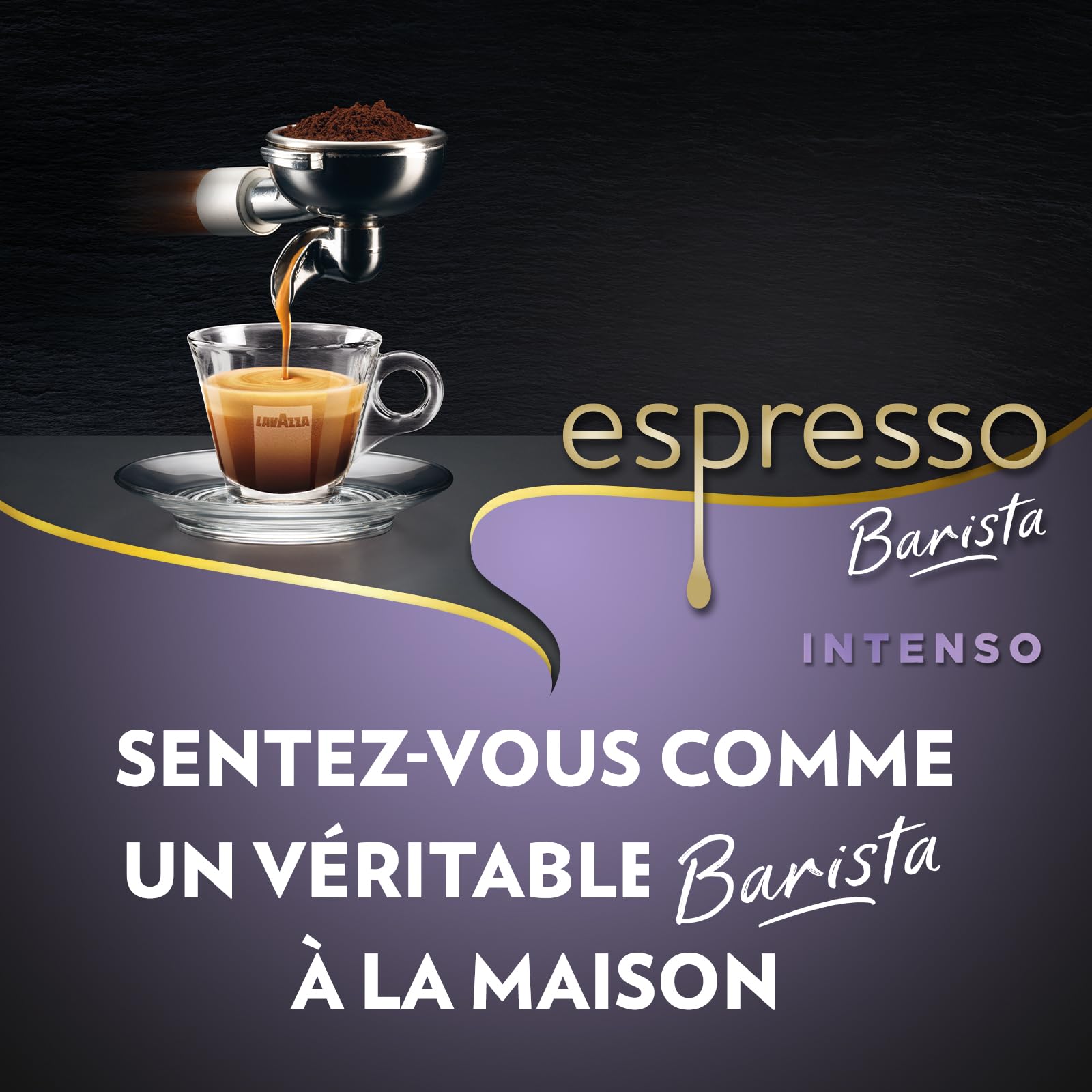 Lavazza, Espresso Barista Intenso, Café en Grains, 1 Kg, Idéal pour les Machines à Café Automatiques, Notes Aromatiques de Cacao et Boisées, Intensité 9/10, Torréfaction Moyenne