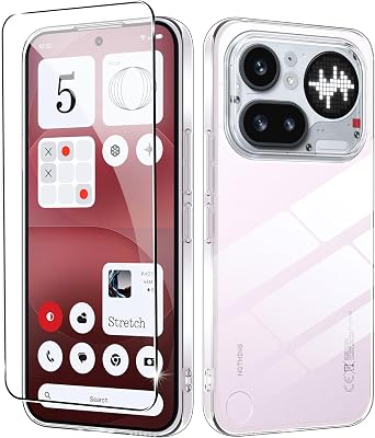 for Nothing Phone 4a Pro Screen Protector Tempered Glass flim with case,9H Hardness,Anti-Scratch, Case Friendly, Bubble Free,HD Clear