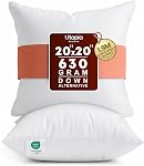 Utopia Bedding Throw Pillows Insert (Pack of 2, White) - 18 x 18 Inches Bed and Couch Pillows - Indoor Decorative Pillow