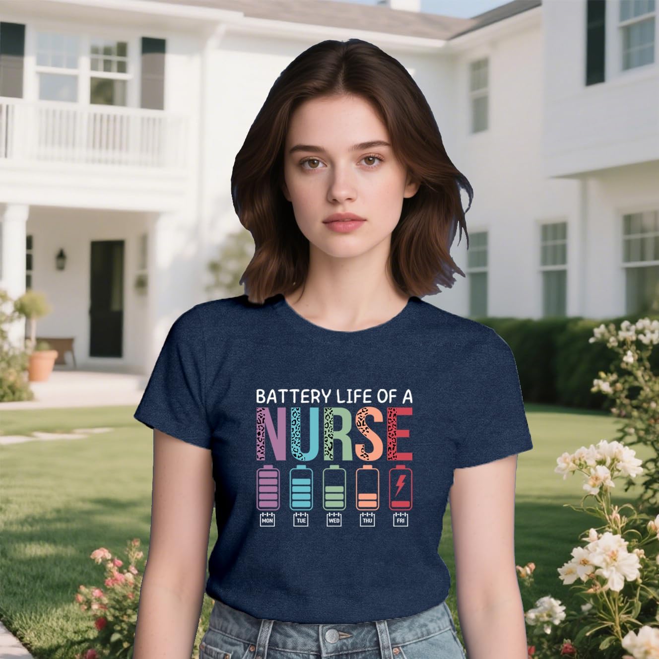 Nurse Shirts for Women Nurse Life T-Shirt Nursing Life Tee Tops - Image 4
