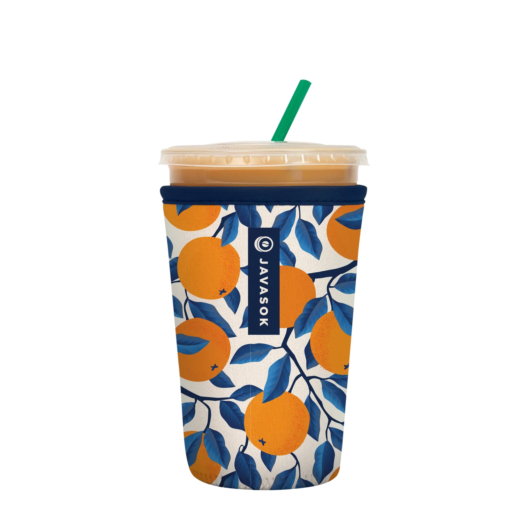 Sok It JavaSok Iced Coffee &amp; Cold Soda Insulated Neoprene Cup Sleeve (Peel the Love, Medium: 22-28oz)