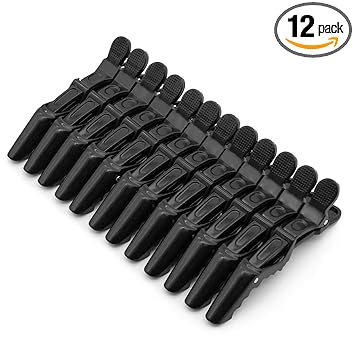 Jay Gopal Fashion Crocodile hair Clip For Women And Girl and Salon Use, For hair Stylish, Plastic Hair Sectioning Clips Durable Alligator Hair Clip with Nonslip Grip and Wide Teeth (Pack Of 12)