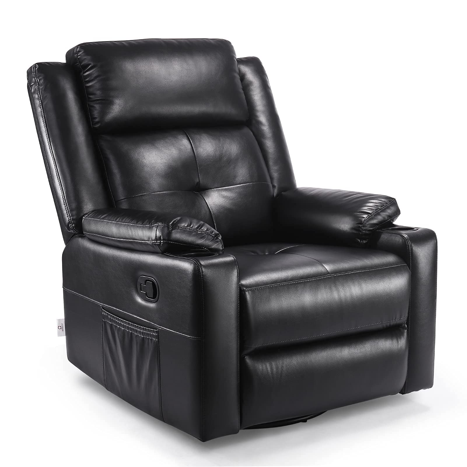 Buy PU Leather Recliner Chair, Manual Rocker Recliner 360 Degree Swivel