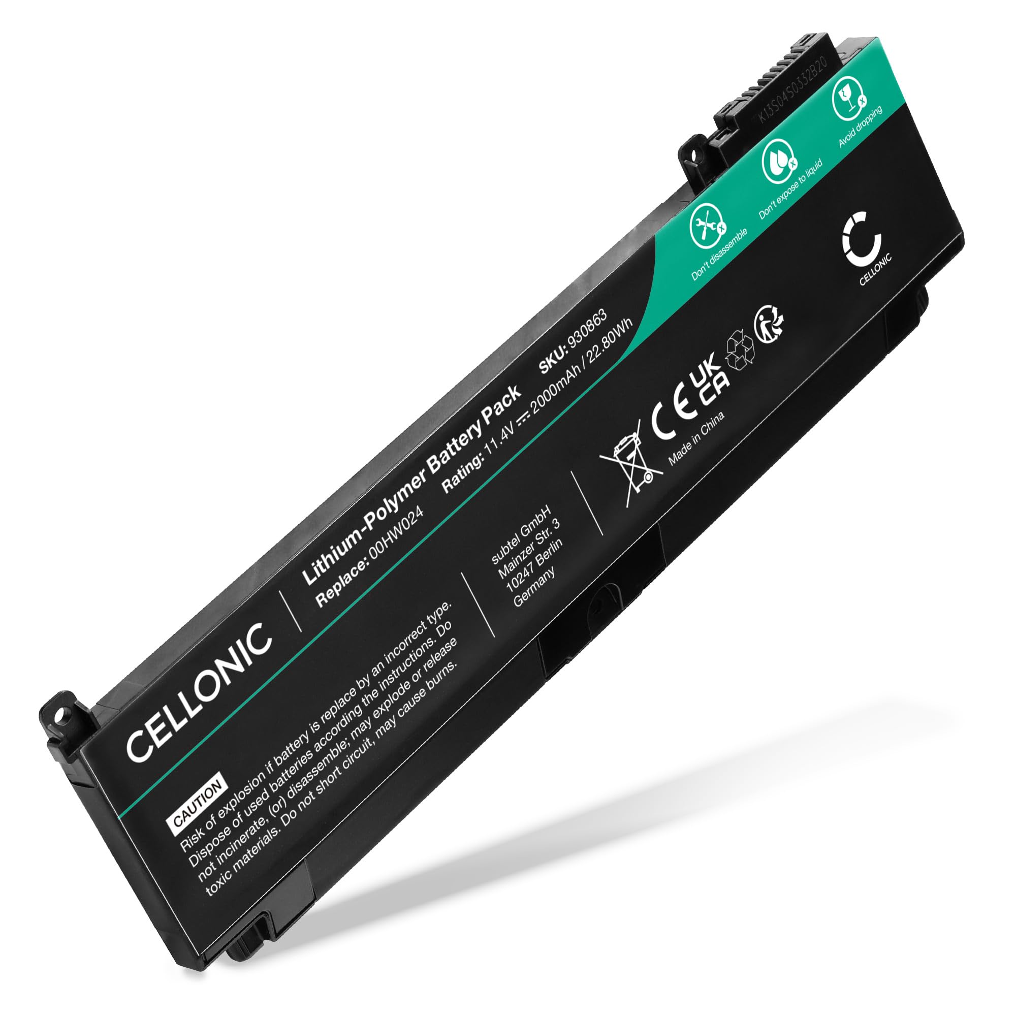 Battery Compatible with Lenovo ThinkPad T460s, ThinkPad T470s 2000mAh 11.4V