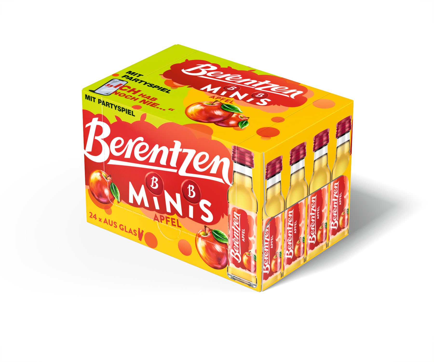 Berentzen Minis Apfel Glas | Im praktischen Minis-Format | 24 x 0,02 L | 18% vol.