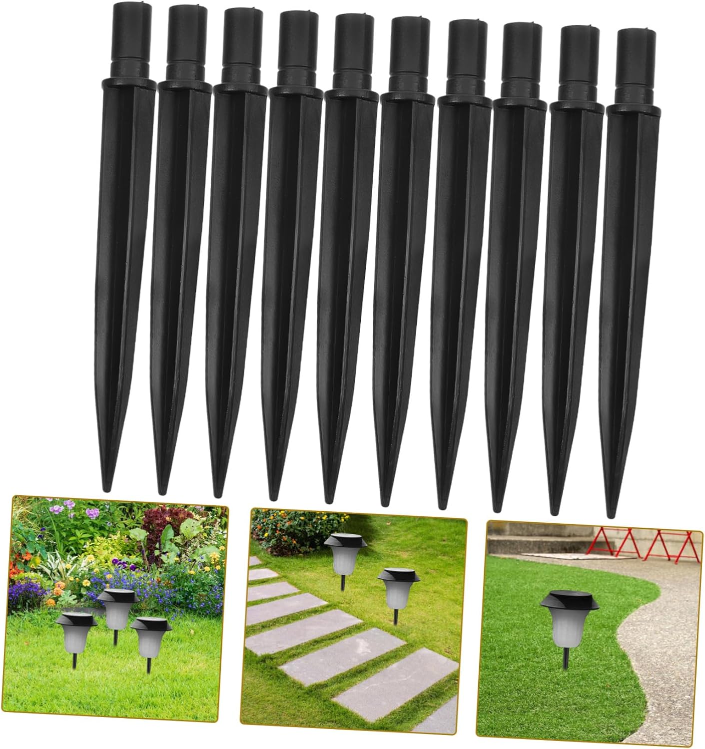 25Pcs Durable Ground Spikes for LED Outdoor Lights Weatherproof Replacement Stakes for Garden Lawn and Lighting Compatible