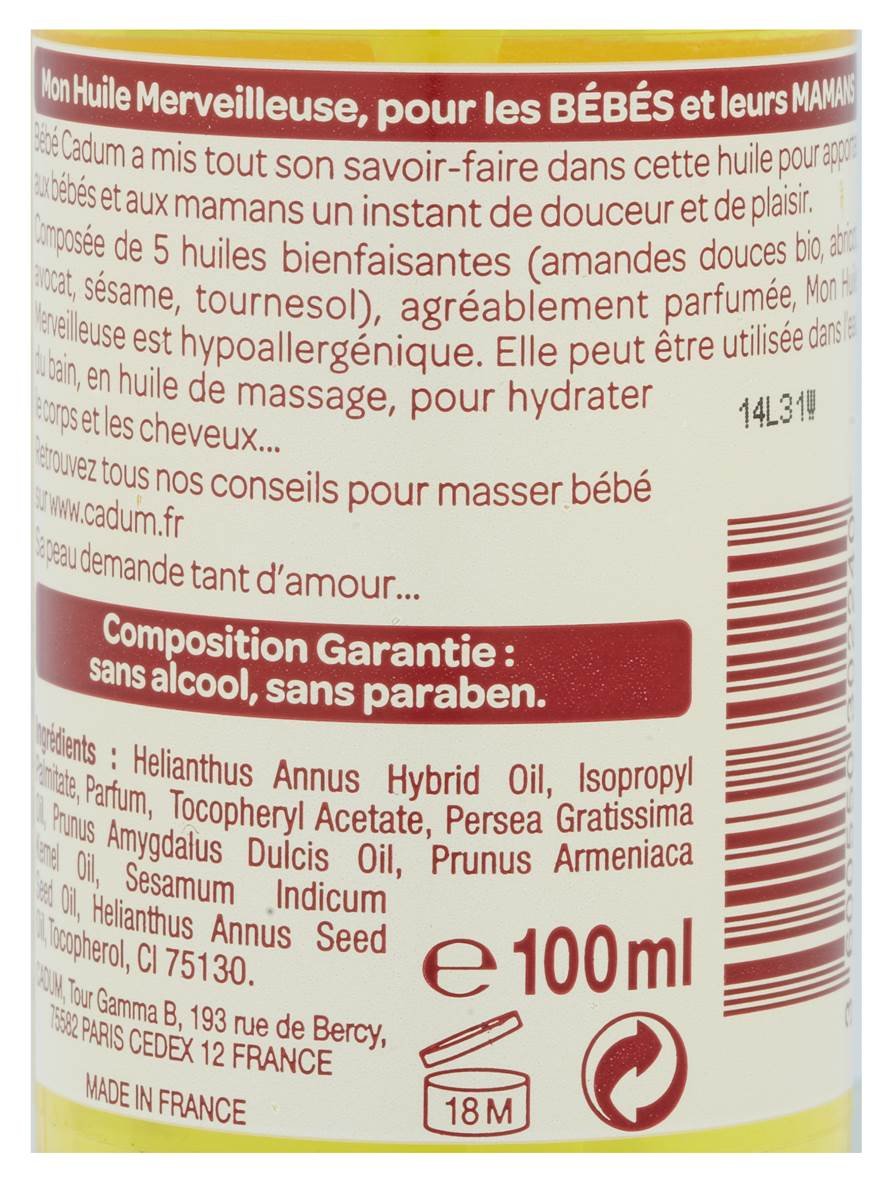 Bebe Cadum Huile Corporelle Mon Huile Merveilleuse 100ml Buy Online In Colombia At Desertcart