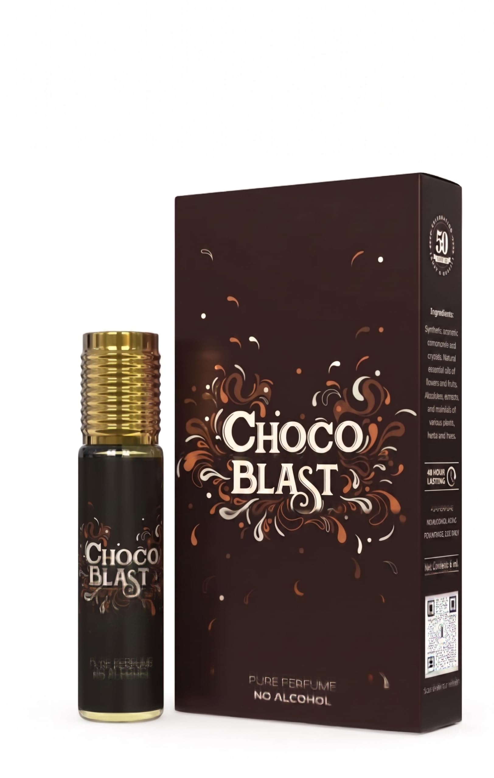 Choco Blast Pure Perfume Attar, No Alcohol, 48 Hour Lasting, Roll-On, 6 ml-image-25