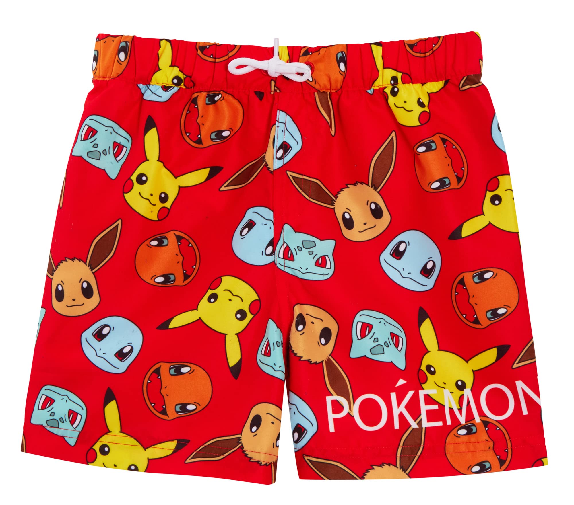 Pokemon Pantalones Cortos de natación niños, Pantalones Cortos de natación de Pikachu para niños, bañadores con cordón en la Cintura, Pantalones Cortos de Playa y Piscina para Vacaciones