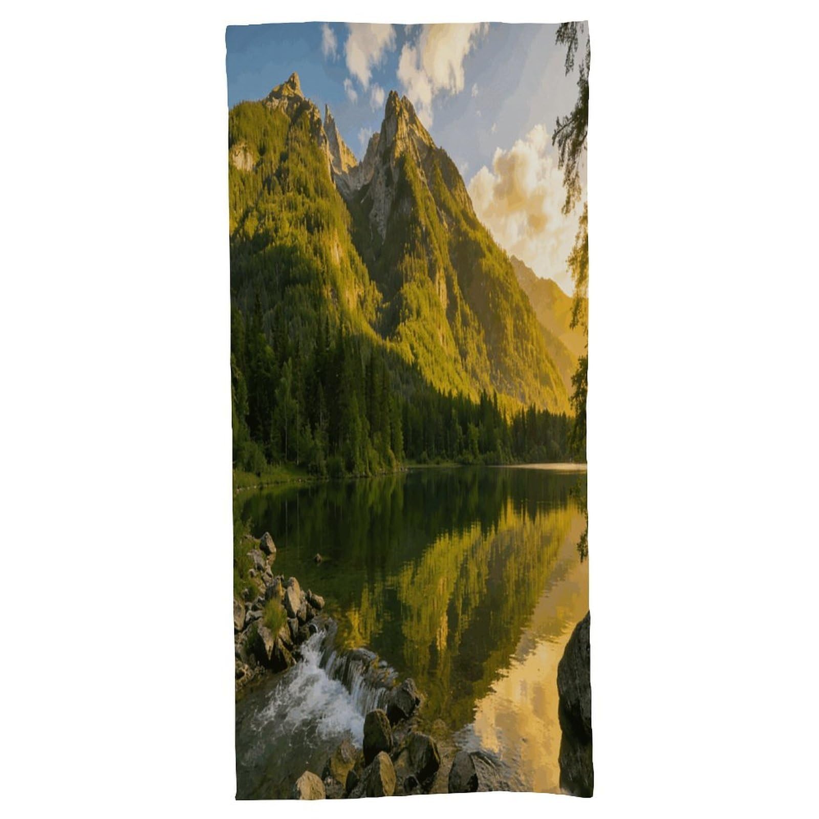 Fodpand Style Sunset Over The Mountain Range Bath Towel, Highly Absorbent & Quick Drying Beach Towel, Compact & Lightweight Pool Towel For Bathroom, Beach, Pool, Gym, Spa, And Hotel Use