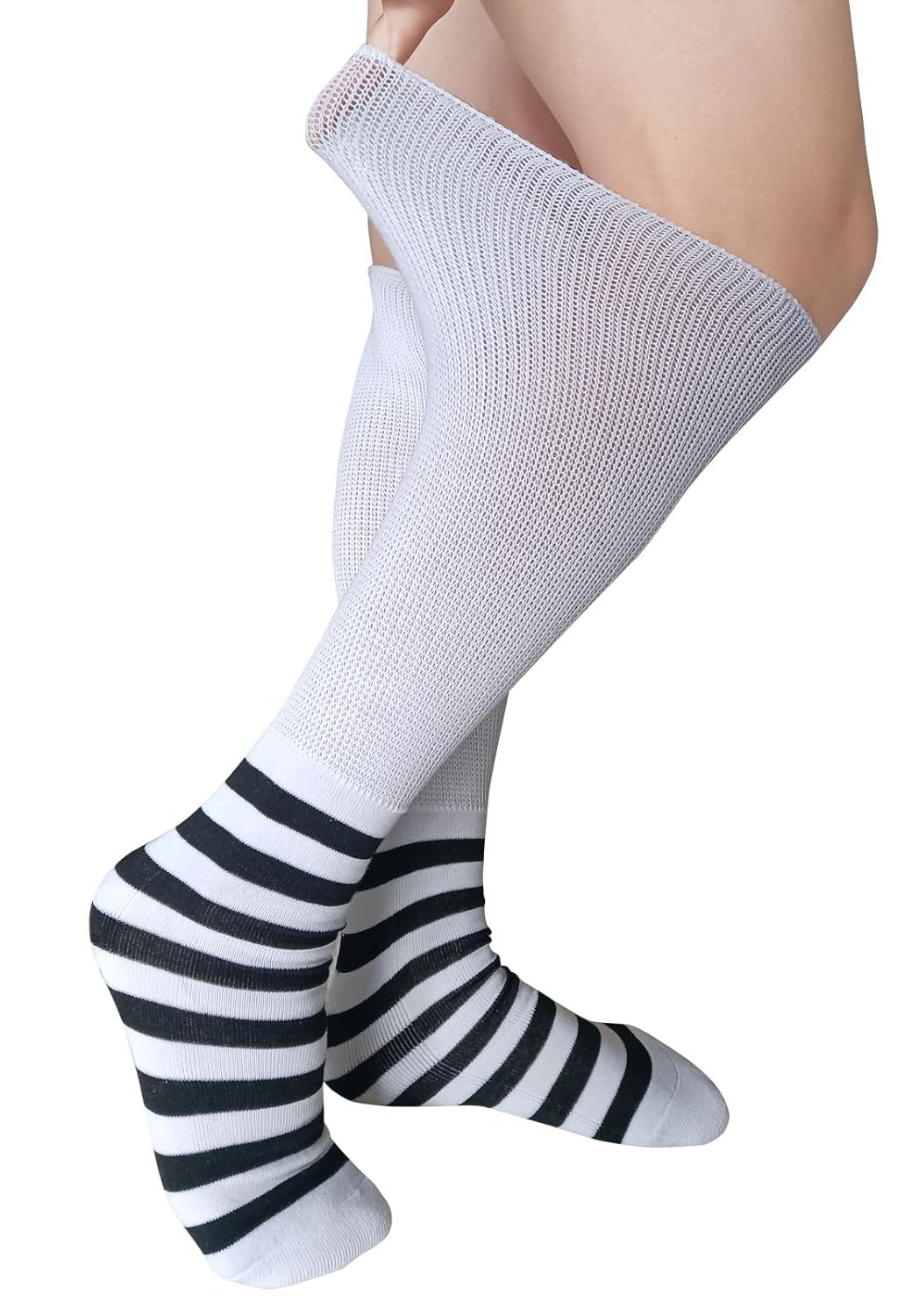 2 Pairs Walking Boot Socks Replacement Liner for Air cast Walking Boot Fracture Surgical Orthopedics Socks Knee High - Image 3