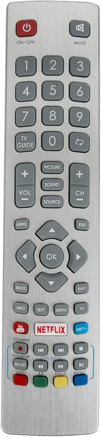 ALLIMITY SHWRMC0115 Control Remoto reemplazado por Sharp Aquos UHD 4K Freeview TV LC-32HG5141K LC-40UG7242K LC-40UG7252E LC-32HG5341K LC-40FG5242E LC-40FG5342E LC-40UI7552K LC-40UG7252K LC-40UI7352E