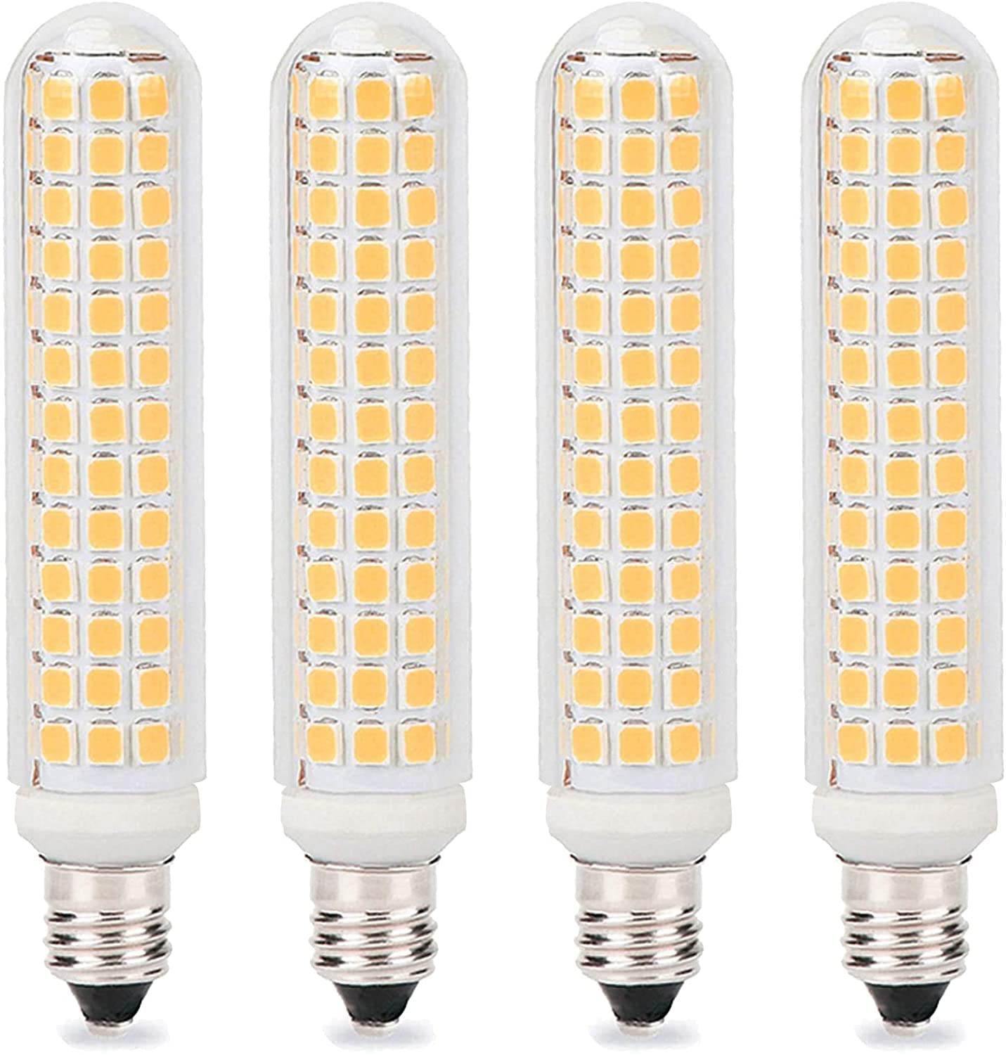 E11 Led Light Bulb, Dimmable 13W (130W Halogen Equivalent) 134 LED Beads 1300LM AC 220V no Flickering, 360° Beam Angle for LED Chandelier Bulbs Lighting,Warm White,4 Pack