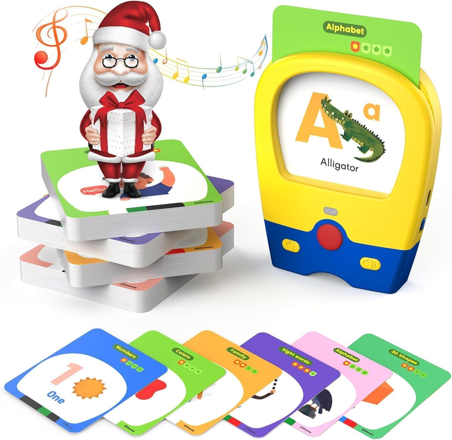 Kids Learning Tablet Educational Learning Pad for Toddlers 2-5 to Learn Alphabets, Numbers, Foods, Time, Music, Talking Cards for Toddlers,Learning Educational Toy Kids Gifts