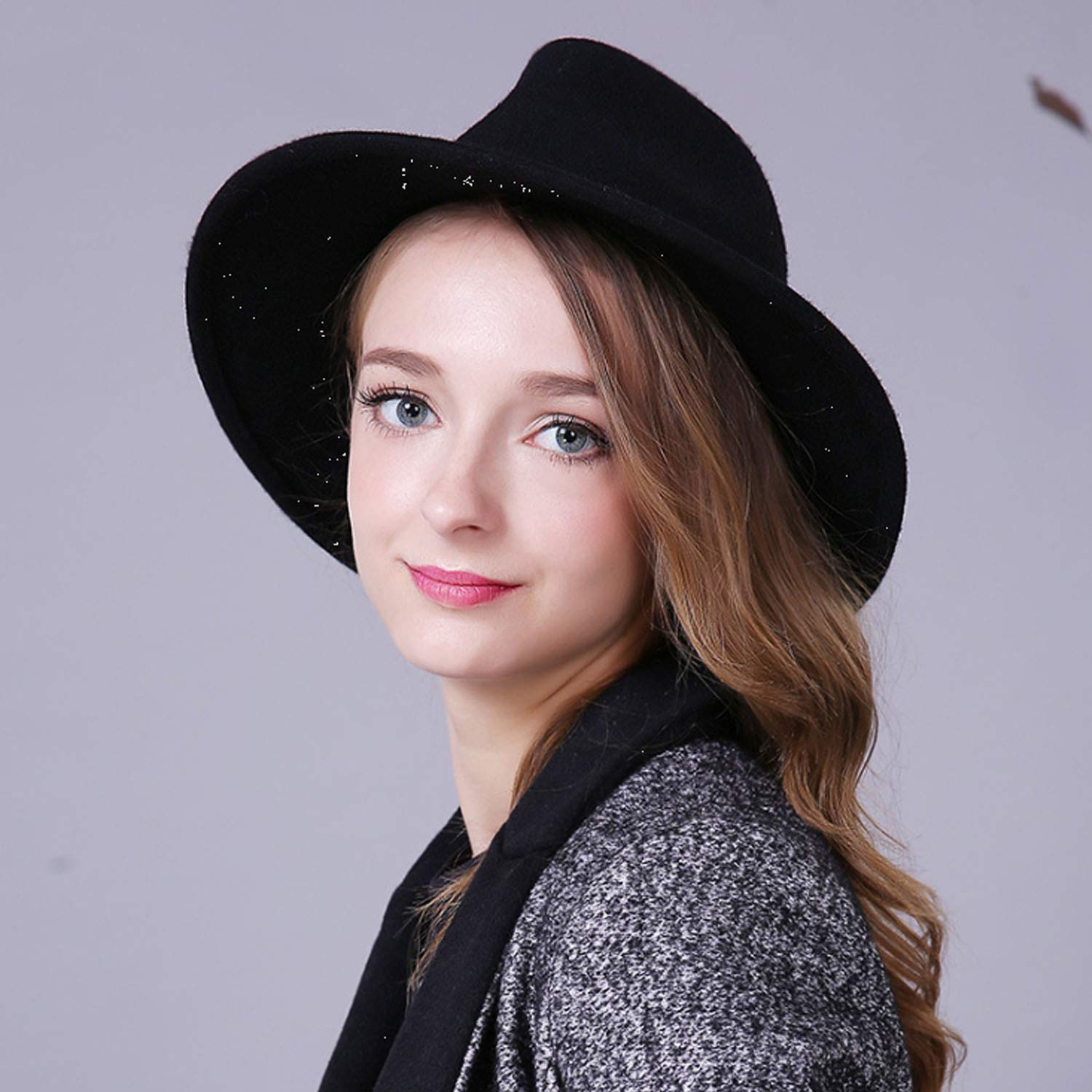 Sombrero Otoño Invierno Moda Top Sombrero Liso Ajustable Jazz Tapa Pareja Tendencia, Mejor Comodidad/Black/Medium