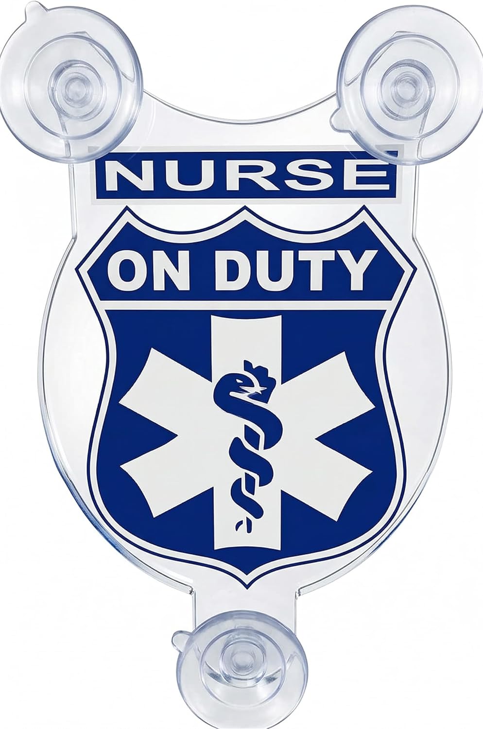 Nurse on Duty car Window Shield. Can be Used for Parking, Responding or When on an Emergency Scene. Perfect for First Responders. Star of Life and the Word Nurse Visible from a Distance