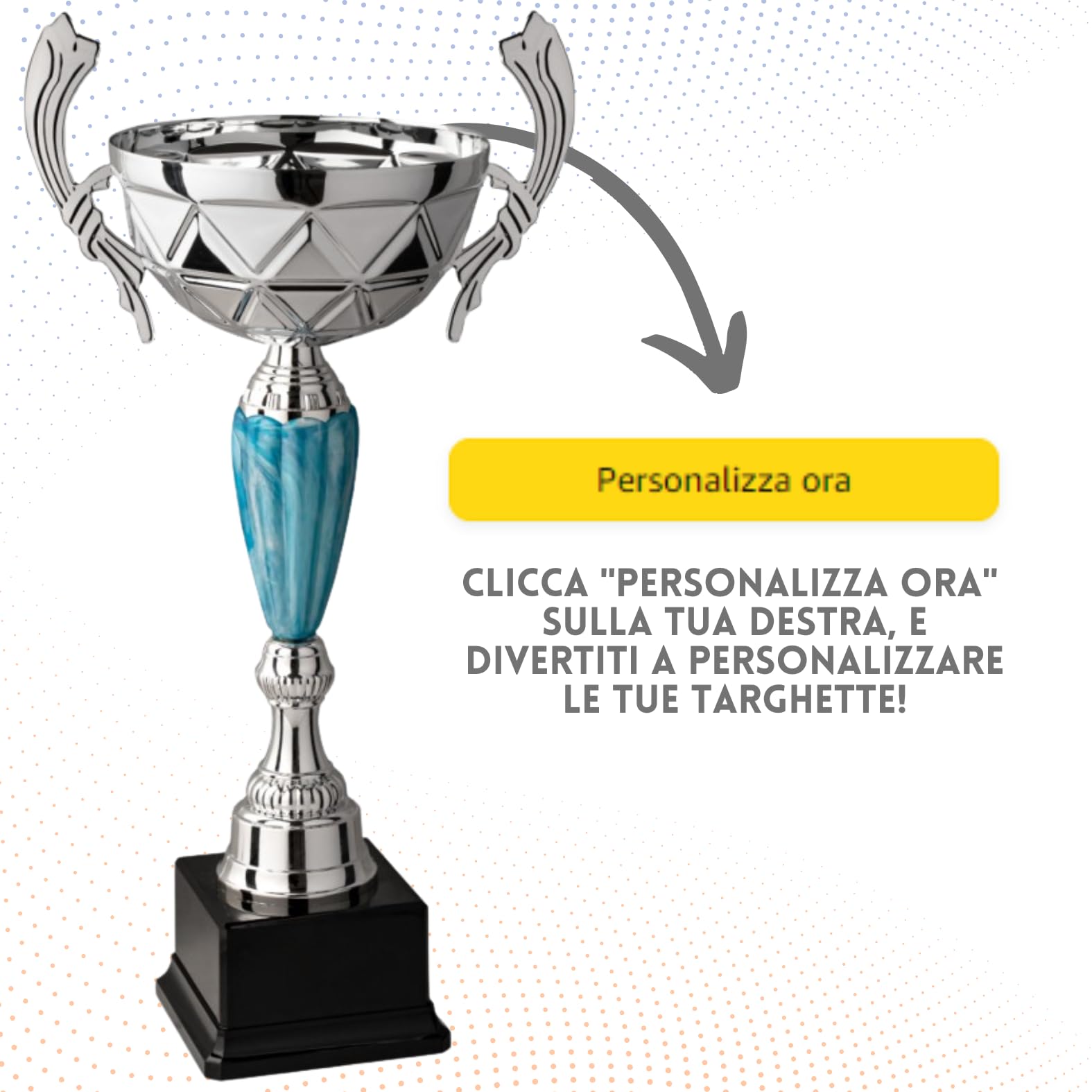 Coppa Trofeo Personalizzabile Grande in Metallo Varie Misure Calcio, Fantacalcio, Tennis, Padel, Basket Premiazioni Sportive ed Eventi con Targhetta Personalizzata cod 8.651