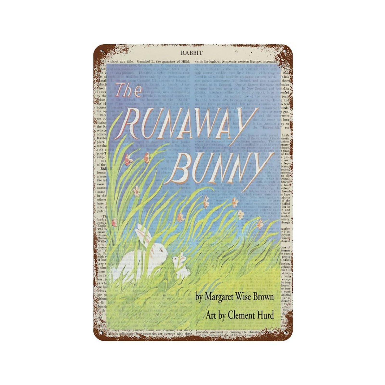 xiaoxiaoshen The Runaway Bunny Wall Decor Art Metal Tin Poster Modern Home Decor Art Home Bar Shop Decorations Vintage Sign 30x20cm