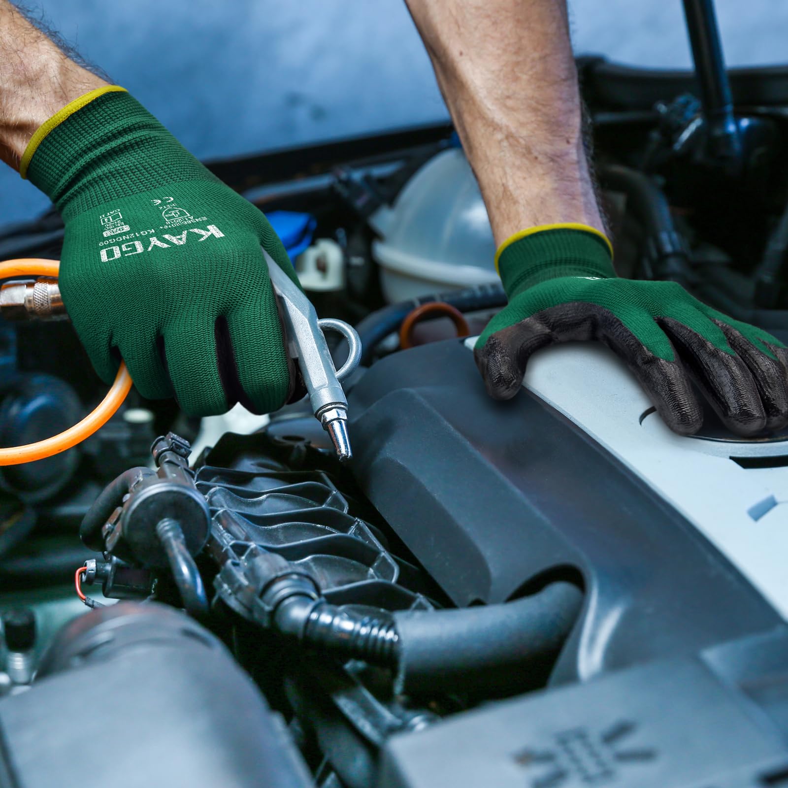 KAYGO Safety Work Gloves Nitrile Coated, Good Grip and Dexterity - Image 4