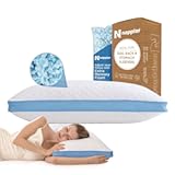Side and Back Sleeper Pillow for Neck and Shoulder Pain Relief - Shredded Memory Foam Bed Pillow for Sleeping - 100&percnt; Adjustable Fill - Standard Size Modal Washable Case&period; Extra Fill Included