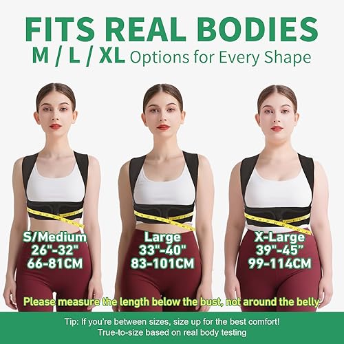 Miniatura 4 de Corrector de postura para mujeres y hombres  alisador de espalda mejorado para un alivio eficaz del dolor de espalda baja, soporte de espalda para