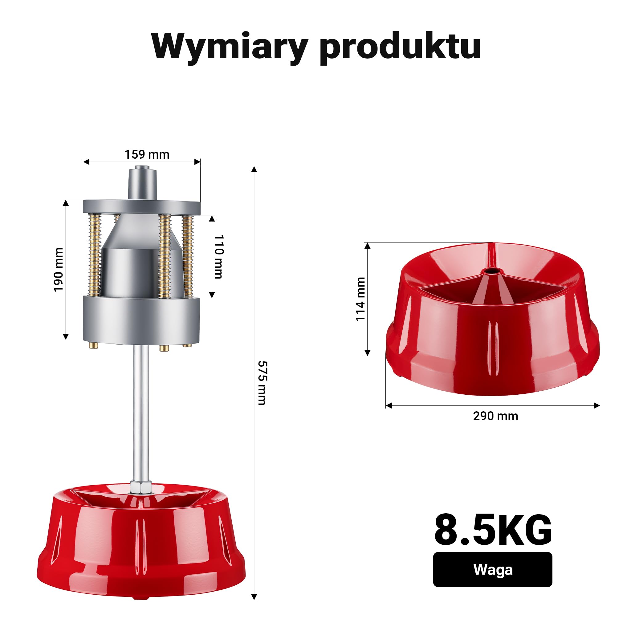 Wiltec Wyważarka do opon o wymiarach 29 x 29 x 57,5 cm, przenośna wyważarka do piast ø 1-1/2”, do kół samochodowych i lekkich ciężarowych, z aluminium