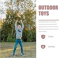 Vista 8 de Gatuida Boomerang para niños y adultos: lanzar boomerangs en forma de V, hecho a mano, artesanía, juguete de madera, captura rápida para mujeres