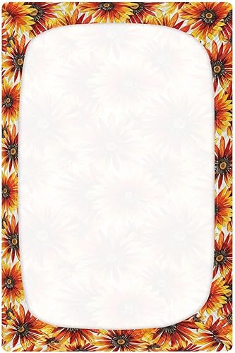 Miniatura 3 de Fitted Crib Sheets Watercolor Daisy Flower Baby Crib Sheets for Boy & Girl Toddler Mattress Sheets 21216249