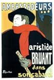 Henri de Toulouse Lautrec Aristide Bruant in His Cabaret at the Ambassadeurs Vintage Cool Wall Art Print Poster 24x36