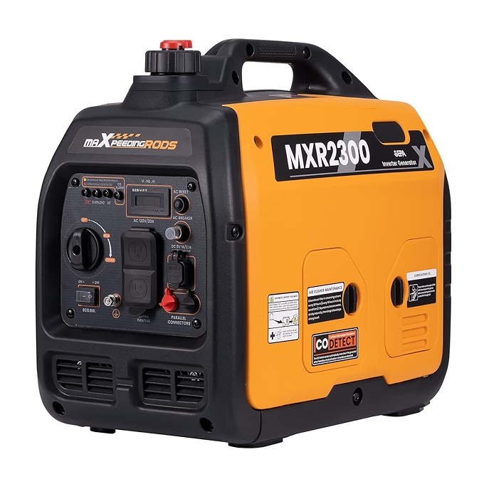 maXpeedingrods Portable Inverter Generator - 2300W Gas Powered Quiet Backup Power Supply for Camping and RV