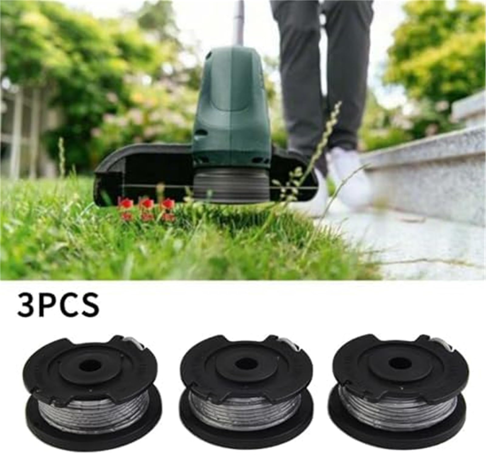 Automatyczna szpula kosiarki Szpula 3/9/15 Pack, dla linii 4M Easygrasscut 18V 23 26 18-230 18-260 1.6Mm średnica podkaszarka ogrodowa głowica tnąca części cewki(BLACK 9pcs)