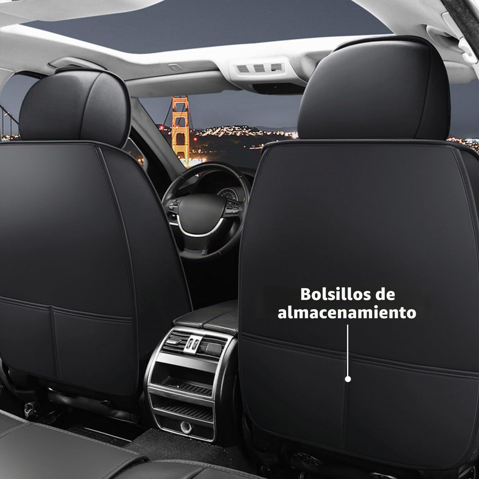 Funda Asiento Coche para Toyota Hilux 2009-2025,Cubre Universal Protector Delantero para Delantero y Trasero,Accesorios de Automóvil(Negro)