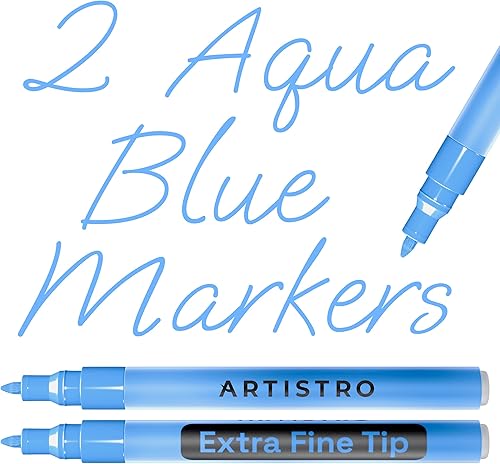 Miniatura 95 de ARTISTRO - 2 plumones de pintura acrílica blanca, punta media de 3 mm, perfectos para manualidades, proyectos de arte y más Blanco