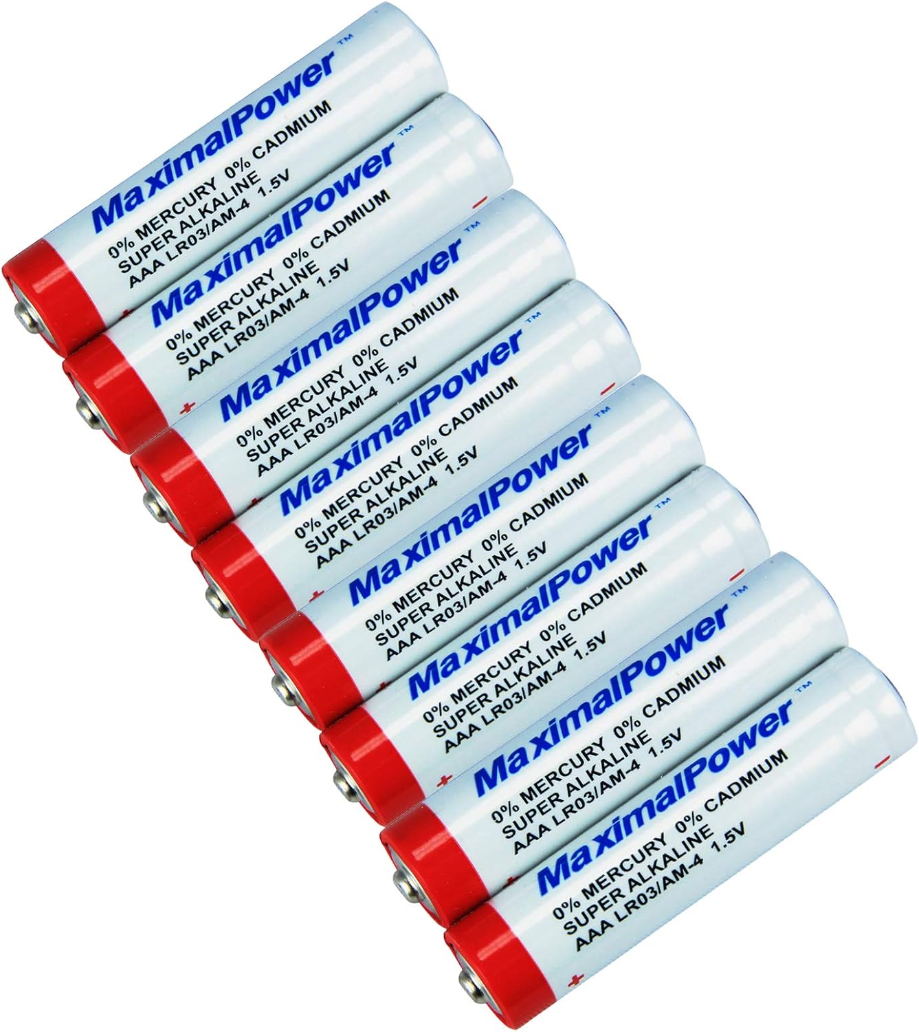 MaximalPower (8 Pack LR03 / AM-4 AAA 1.5V Super Alkaline Batteries - 140 Minutes