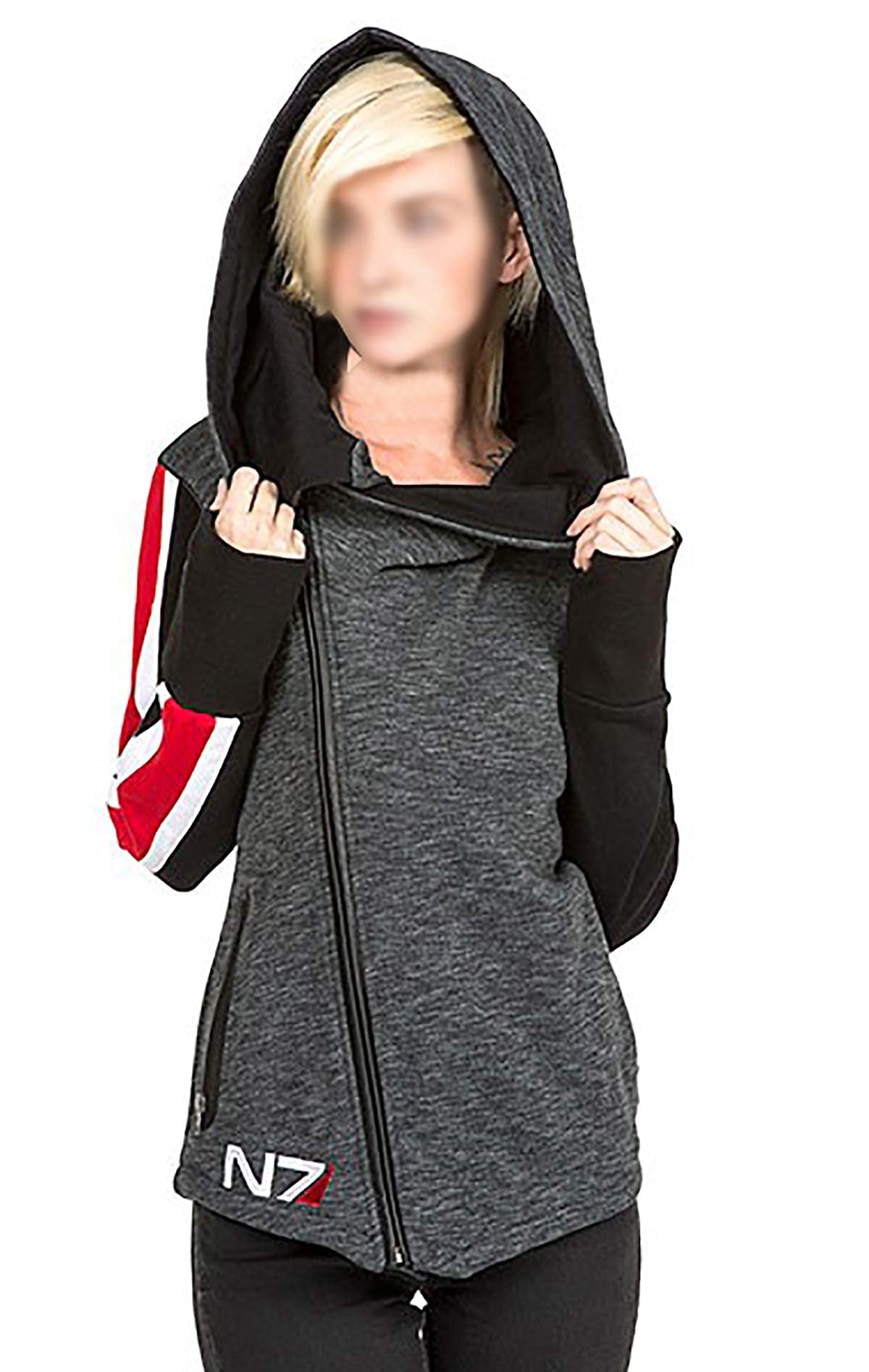 Eu Fashions Gray ? Women's N7 Mass Effect Hoodie Mass Effect N7 Hoodie