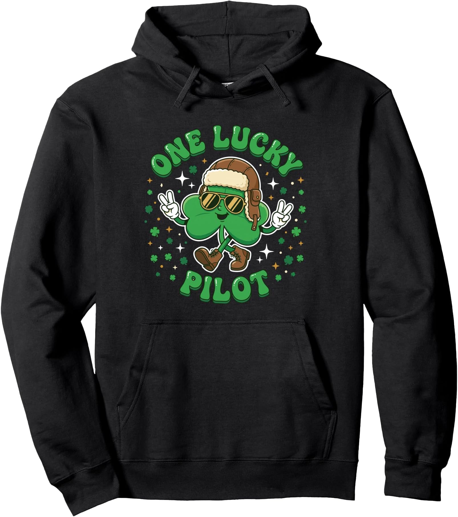 Pilot St Patricks Day One Lucky Pilot Pullover Hoodie