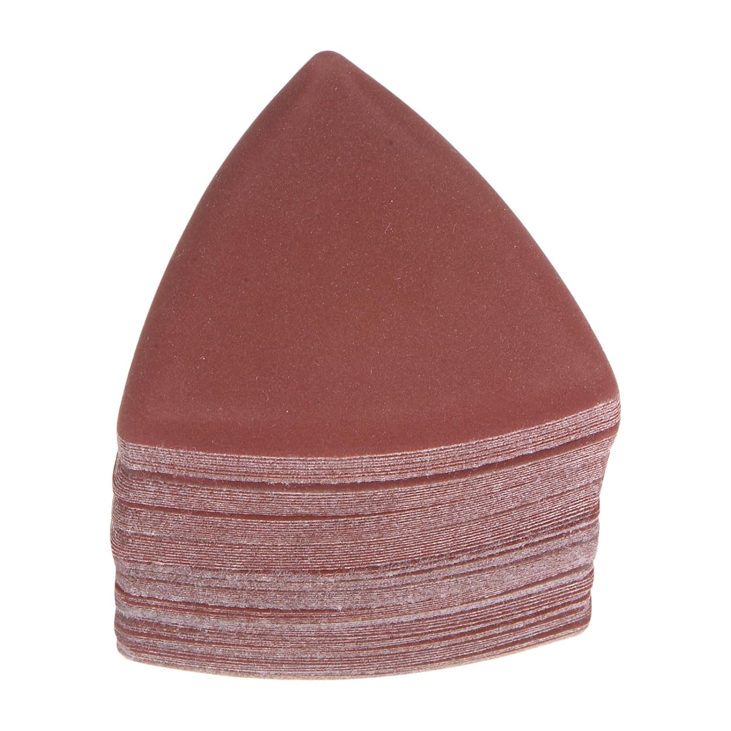 HARFINGTON 100pcs Triangular Hook & Loop Sandpapers 80 Grits 3-1/8" Aluminum Oxide Sanding Pads Random Orbital Mouse Detail Sander Papers Oscillating Multi Tool Sheets