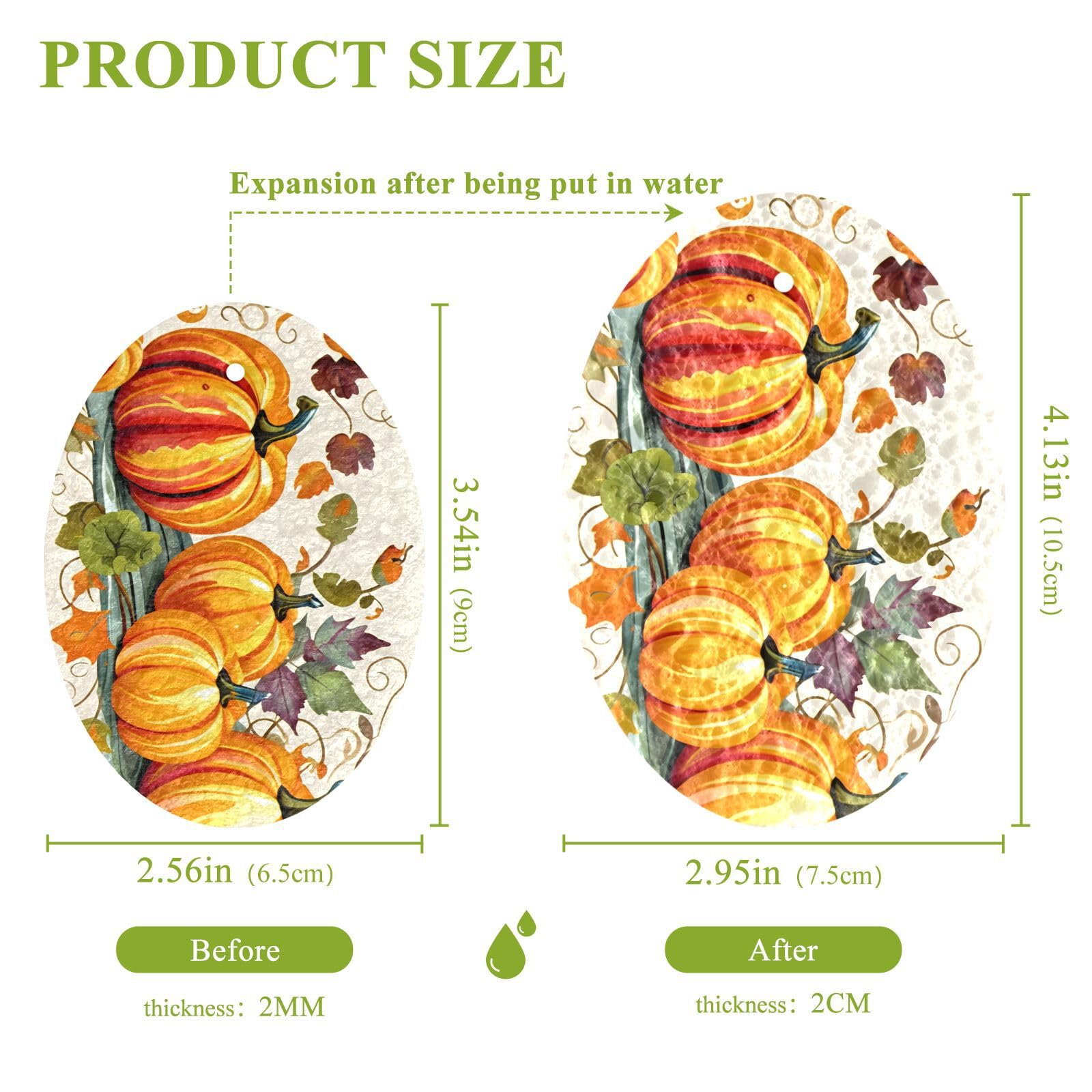 CEBUGI Non-Scratch Scrub Sponges 3 Pack Kitchen Sponges for Washing Dishes,Cleaning Supplies for Kitchen Bathroom Household(Pumpkin)