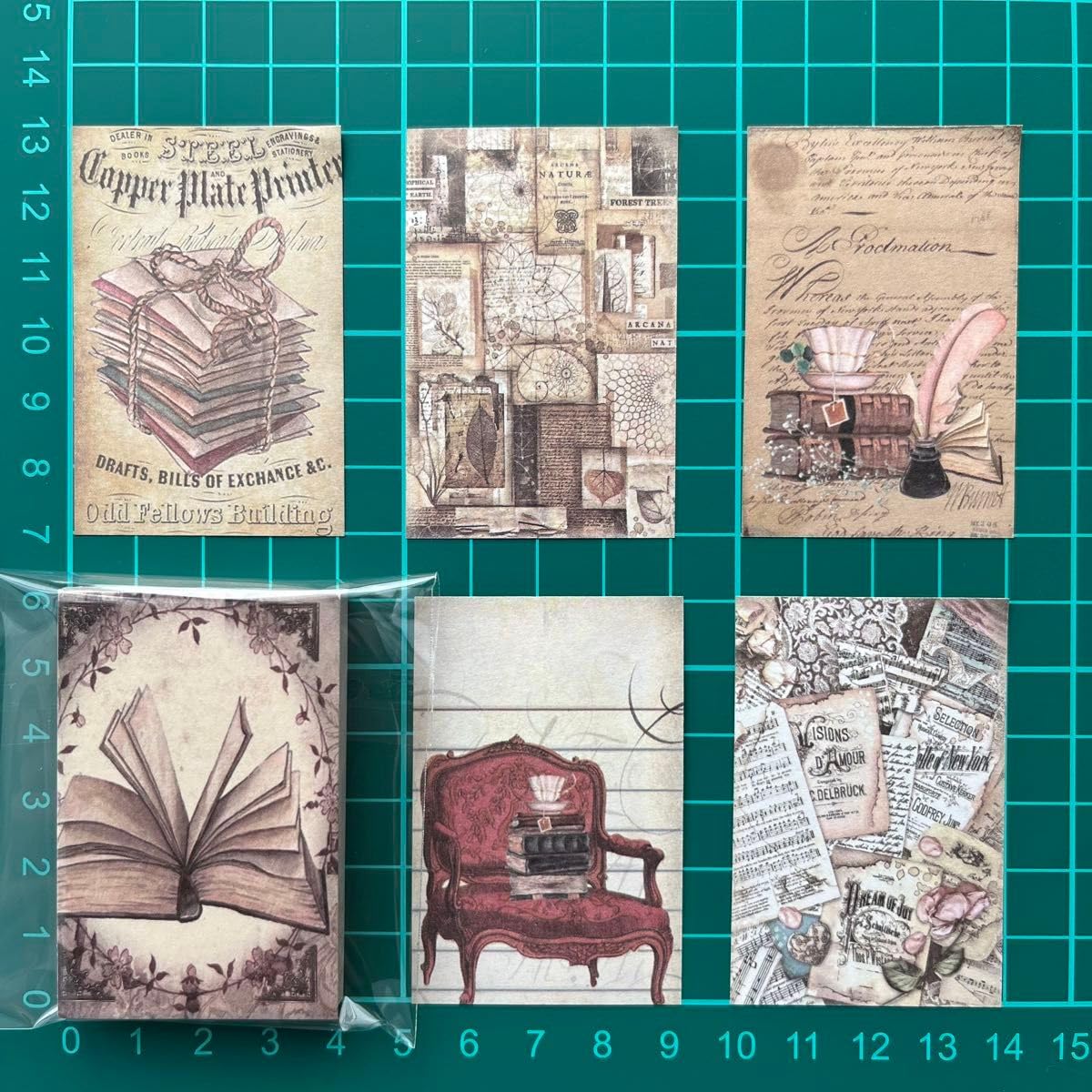 Amazon.co.jp: 豆本 アンティーク デザインペーパー ホビーグッズ 