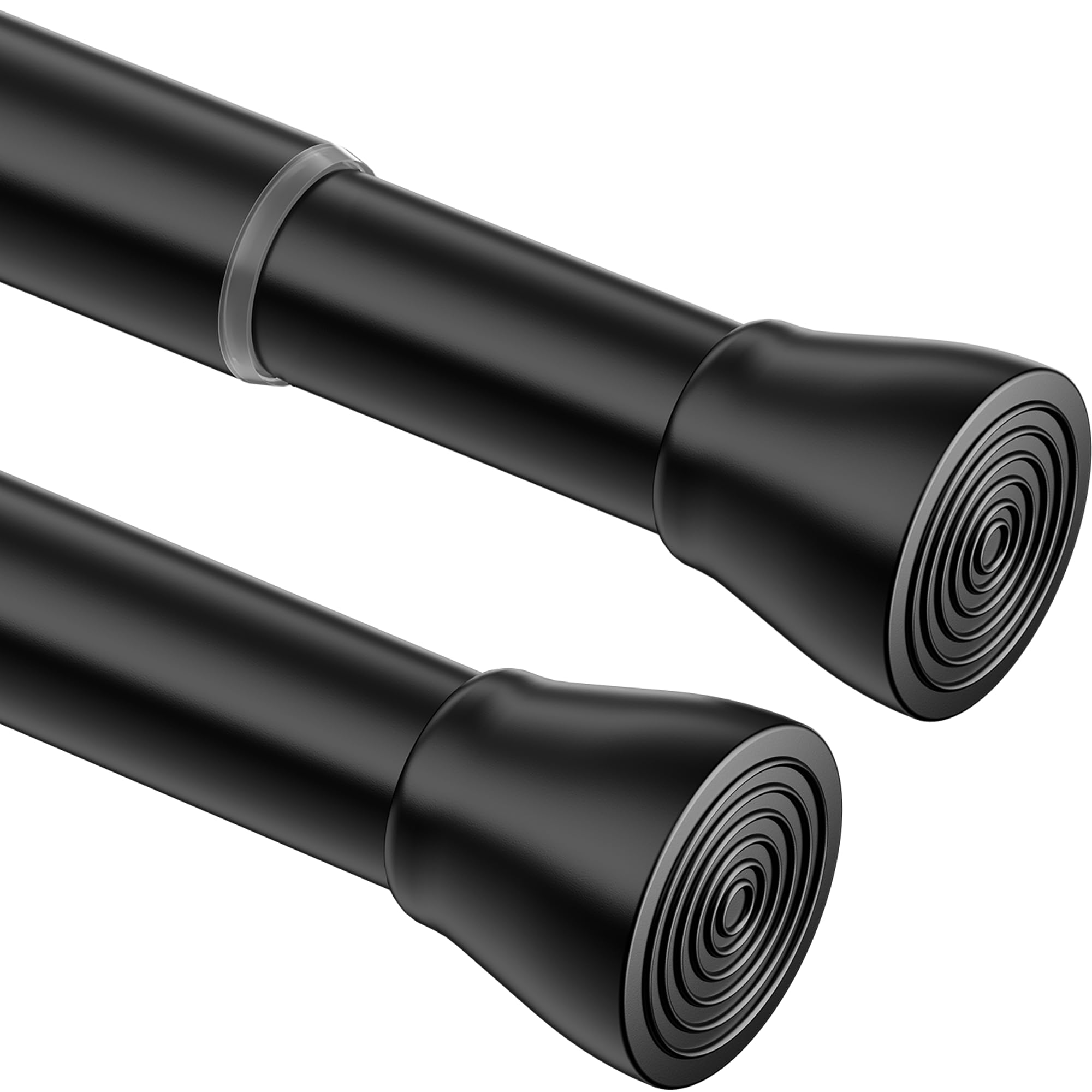 Venwemong Black 1Pc Shower Curtain Rod Extendable Tension Rod Never Rust Telescopic Shower Curtain Pole No Drilling For Bathroom, Kitchen(185-250Cm/Φ25mm, )