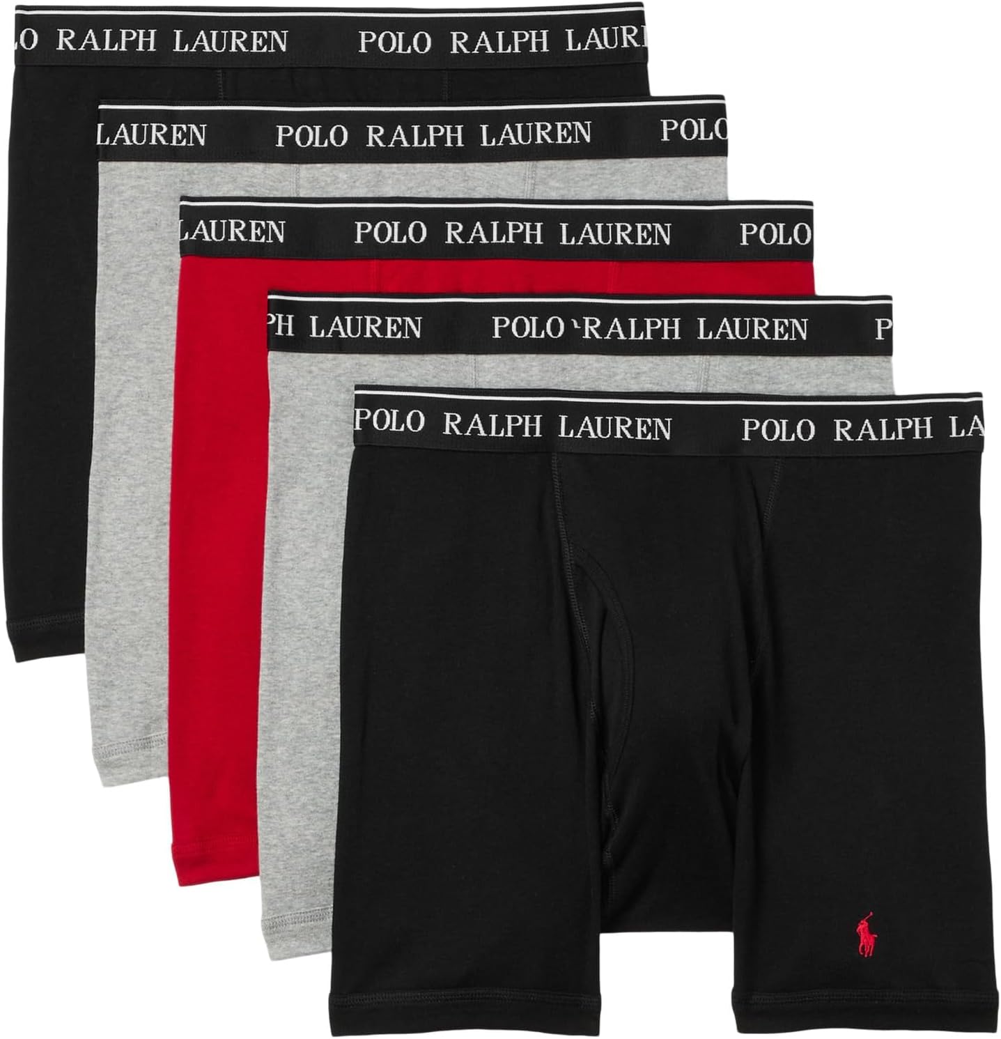 Polo Ralph Lauren Men's Classic Fit Cotton Boxer Briefs 5 Pack