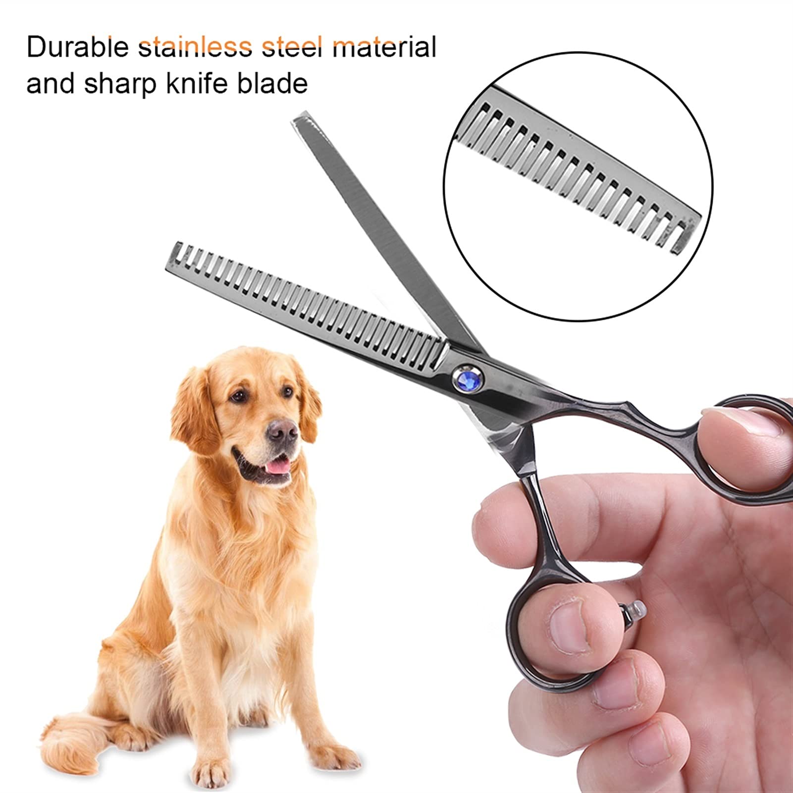 Ciseaux Coiffure/Ciseaux Cheveux 7pcs portatif animal de compagnie ciseaux de ciseaux de ciseaux de coiffure for chat de chien de cisailles de ciseaux de coupe de coupe Ciseaux salon Coiffure