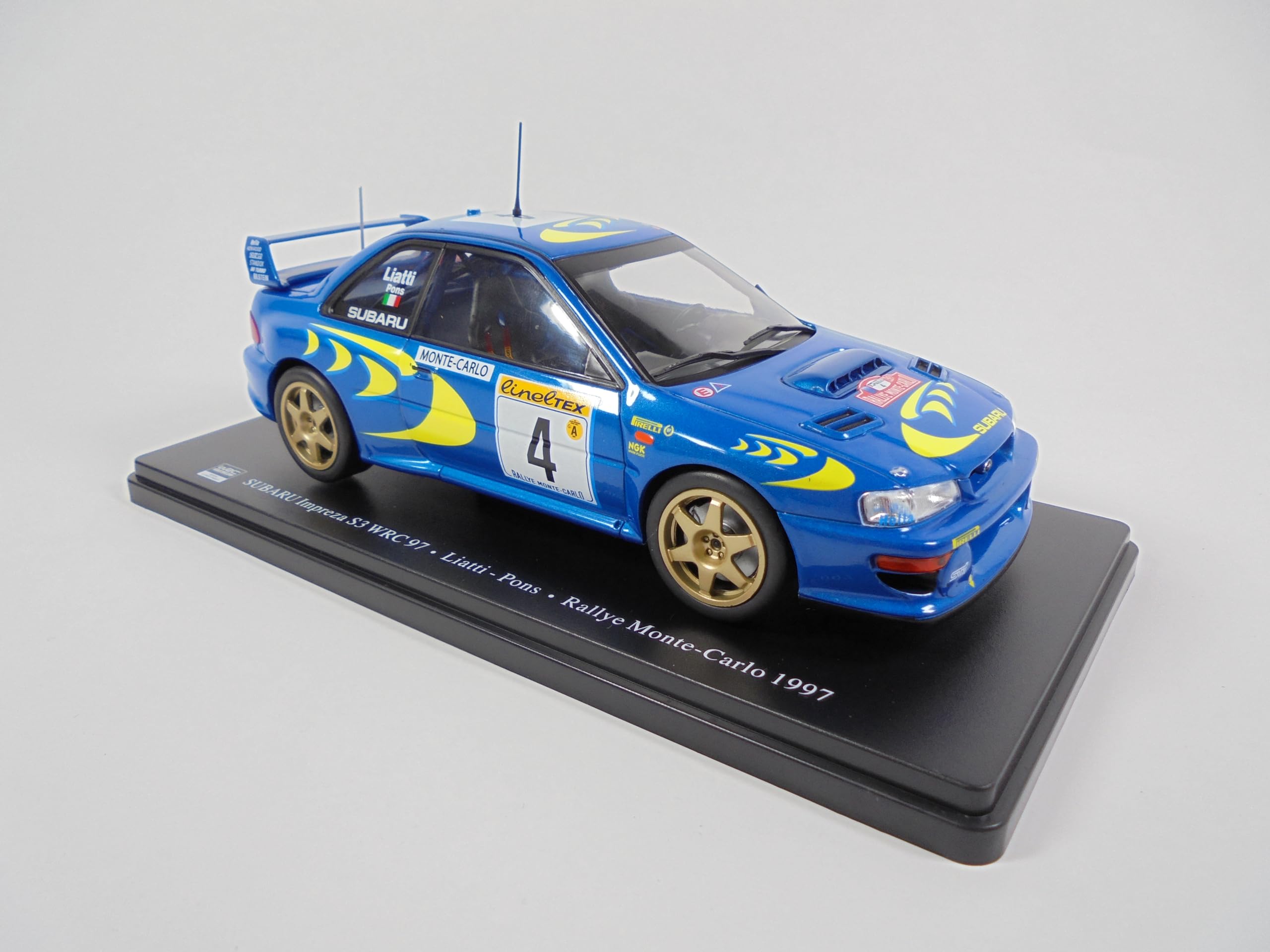 SOLIDO 1:18 Subaru Impreza 22B Blue #4 P.LIATTI Rallye Monte Carlo 1997