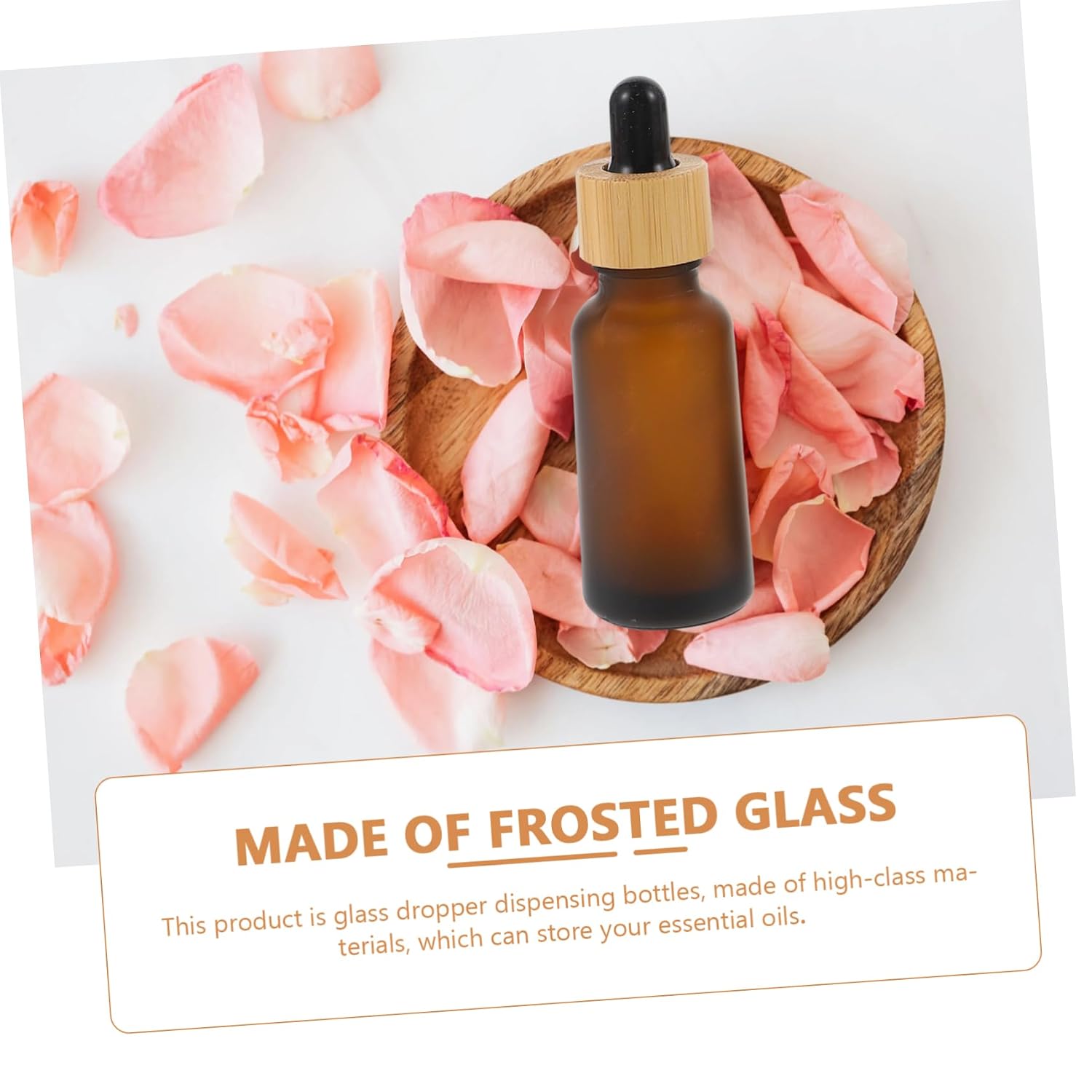 6pcs Frosted Dropper Bottles Caps Containers for Perfume and Cosmetic Oils Random Colors Reusable and Practical Storage