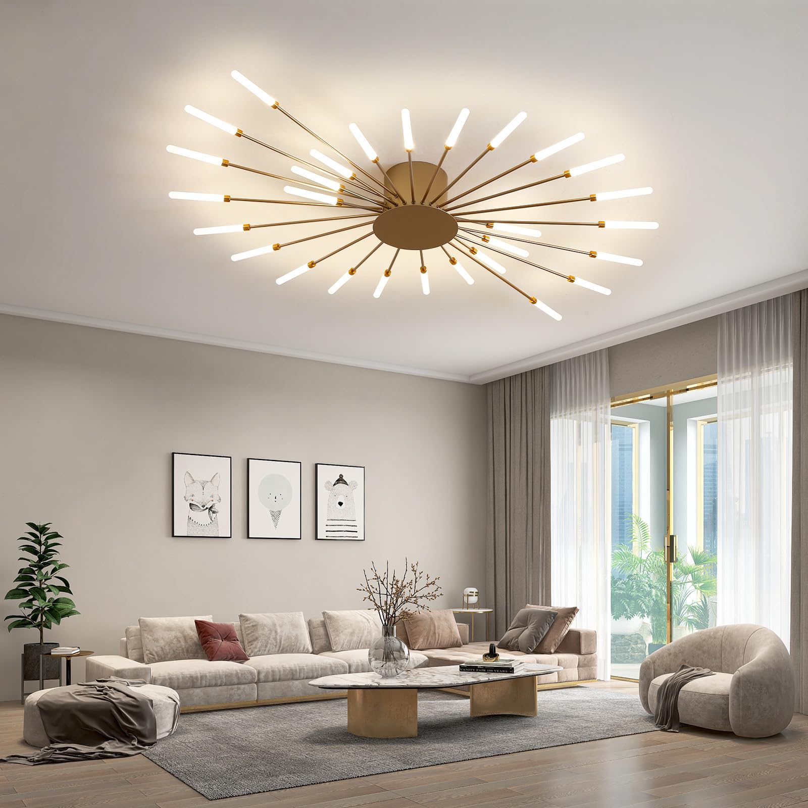 JAYMP Ceiling Light Modern Flower Shape Ceiling Lamp for
