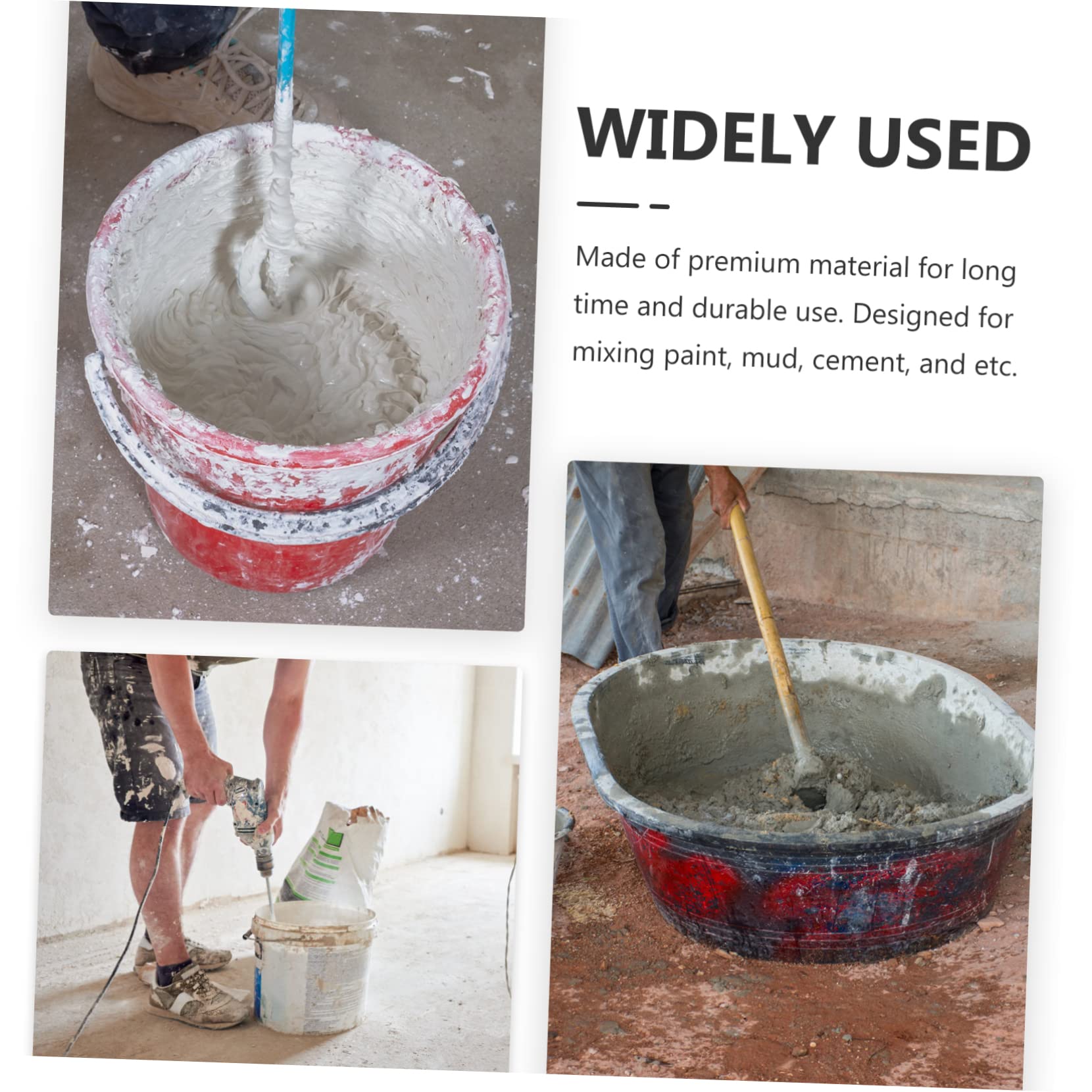 Homoyoyo Electric Drill Mixing Impeller – Galvanized Iron, 17.9" X 5.3", For Paint, Epoxy Resin, Drywall Mud, Cement, Putty