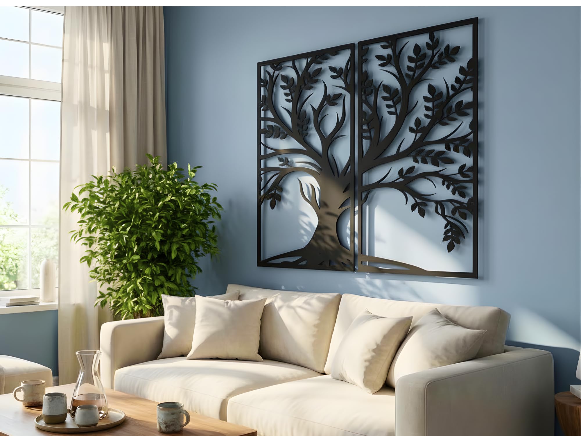 Vailla Tree of Life Wall Art Wooden 3D – Living Room Modern Decor Bedroom — image 1